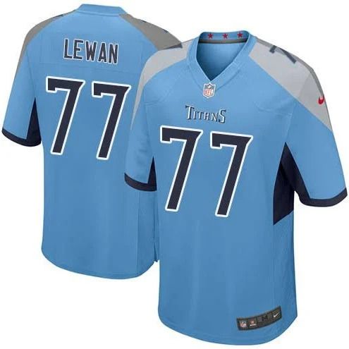 Men Tennessee Titans #77 Taylor Lewan Nike Light Blue Game NFL Jersey